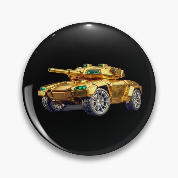 Item preview, Gold combat tank emerald glass car army designed and sold by C3R0.
