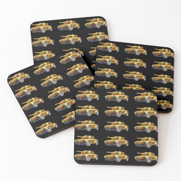 Item preview, Gold combat tank emerald glass car army designed and sold by C3R0.