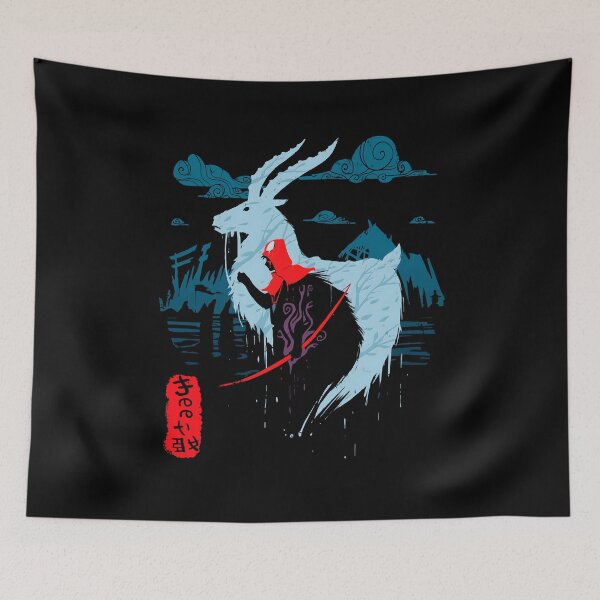 Item preview, Princess Mononoke Ashitaka Yakul Cursed Arm Dark Fantasy Anime Fan Art designed and sold by MimiTreasures.