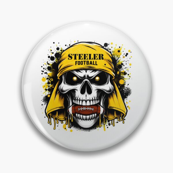 Item preview, Steeler Football Skull Black and Gold Hood Graphic designed and sold by BarbaraBa33449.