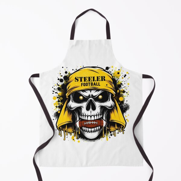 Item preview, Steeler Football Skull Black and Gold Hood Graphic designed and sold by BarbaraBa33449.