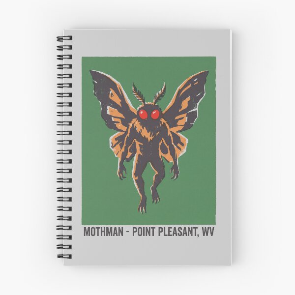 Item preview, Mothman Point Pleasant WV Vintage Linocut Cryptid Poster designed and sold by KiwiRider.
