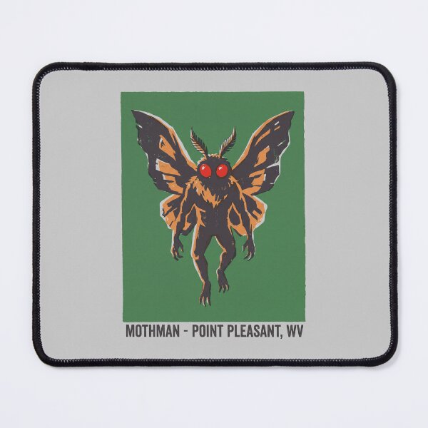 Item preview, Mothman Point Pleasant WV Vintage Linocut Cryptid Poster designed and sold by KiwiRider.