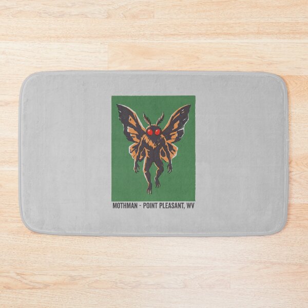 Item preview, Mothman Point Pleasant WV Vintage Linocut Cryptid Poster designed and sold by KiwiRider.