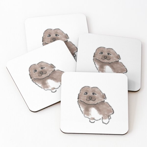 Item preview, Cute Fluffy Brown Puppy Sketch designed and sold by raun.draw.