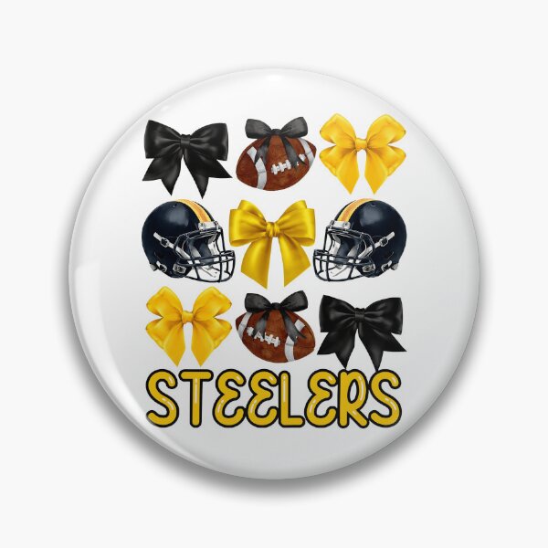 Item preview, Steelers Bows Helmets and Footballs Black Gold Graphic designed and sold by MichaelWa20982.