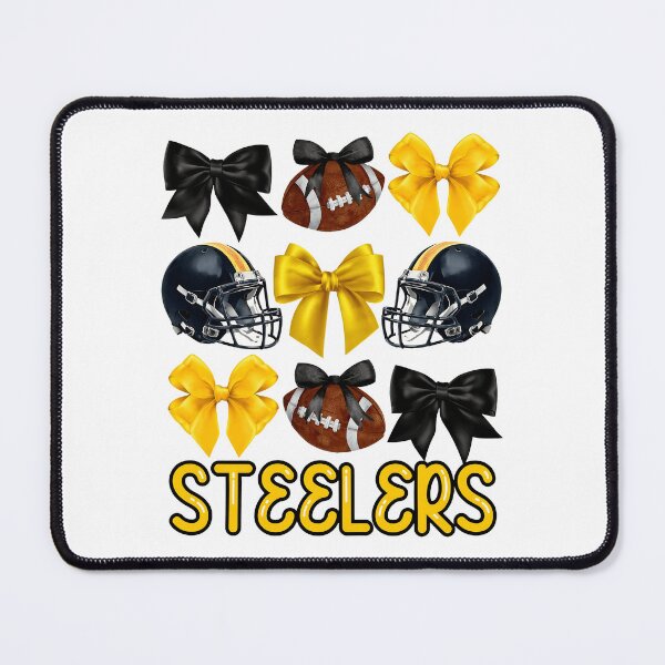 Item preview, Steelers Bows Helmets and Footballs Black Gold Graphic designed and sold by MichaelWa20982.