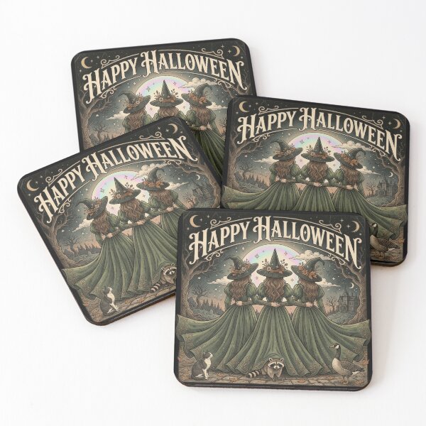 Item preview, Happy Halloween Three Witches Vintage Halloween Funny  designed and sold by Zizo-DR44.