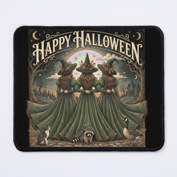 Item preview, Happy Halloween Three Witches Vintage Halloween Funny designed and sold by Zizo-DR44.