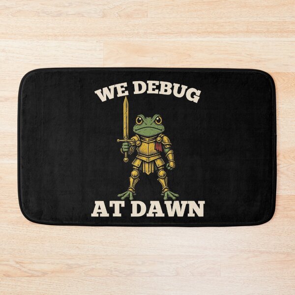 Item preview, We Debug at Dawn Frog Knight Programmer Coding Humor designed and sold by VioletNance.