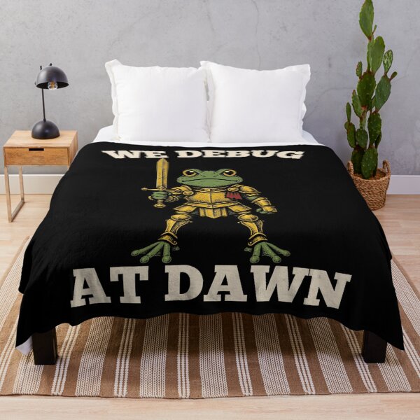 Item preview, We Debug at Dawn Frog Knight Programmer Coding Humor designed and sold by VioletNance.