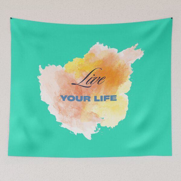 Item preview, Live Your Life – Bold Paint Splatter Inspirational Design designed and sold by CREATIVE HIVE.