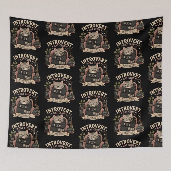 Item preview, Cozy Introvert Cat Club – Cute Homebody Cat designed and sold by ArtBySylvia.