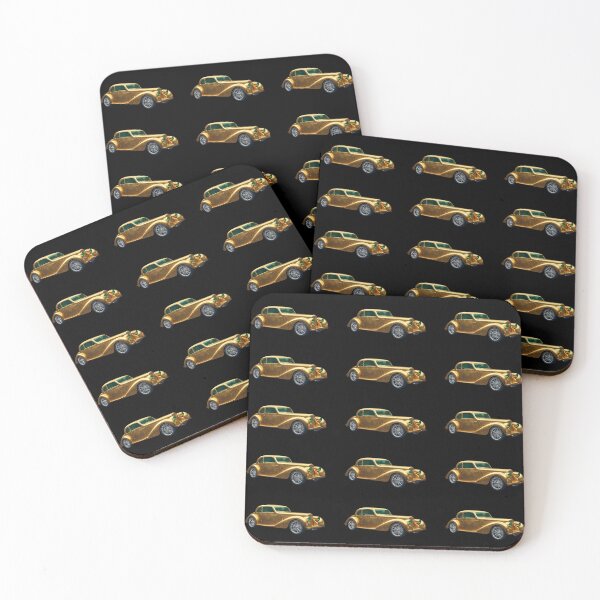 Item preview, Gold classic emerald glass old car designed and sold by C3R0.