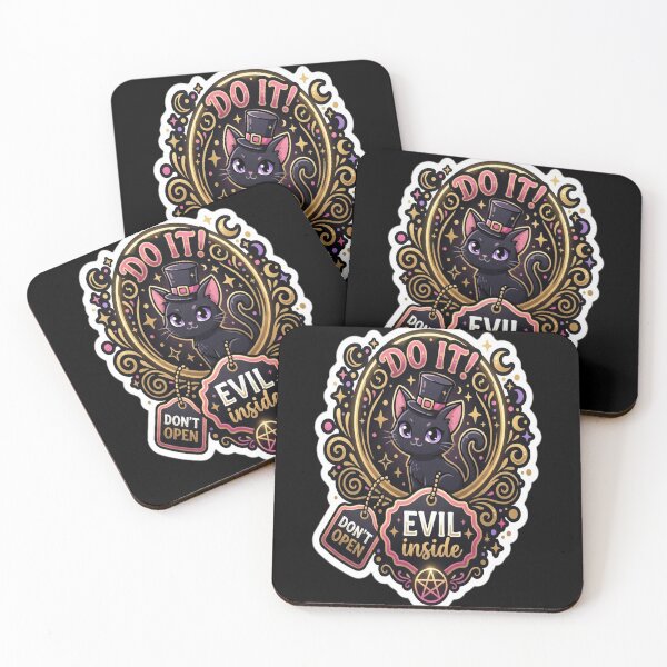 Item preview, Bottled Menace - Evil Black Cat designed and sold by balquebratum.