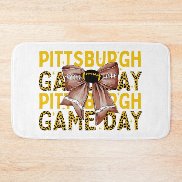 Item preview, Pittsburgh Game Day Leopard Football Bow Graphic designed and sold by JamesWyat18400.