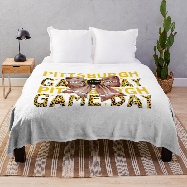 Item preview, Pittsburgh Game Day Leopard Football Bow Graphic designed and sold by JamesWyat18400.