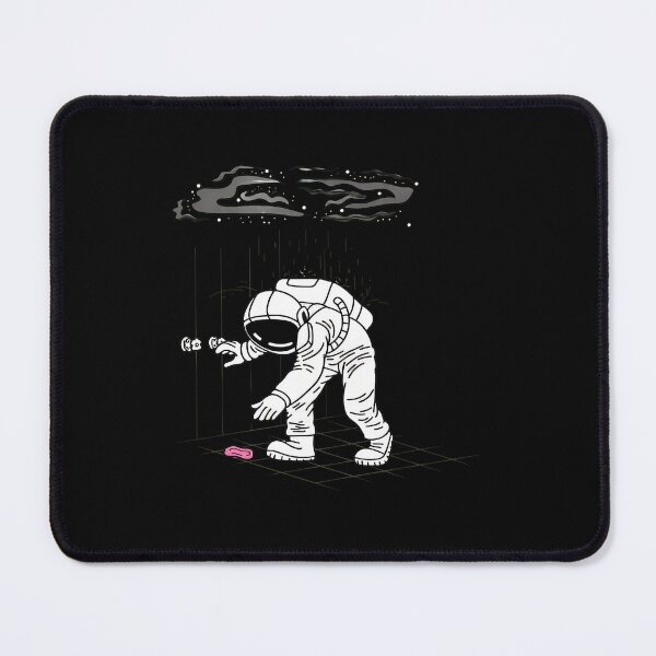Item preview, Astronaut Reaching for Pink Object Under Space Rain designed and sold by ohVimaPs.
