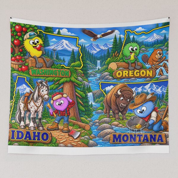 Item preview, Pacific NW Thinglings Puzzle - Thinglings States Series designed and sold by TheThinglings.