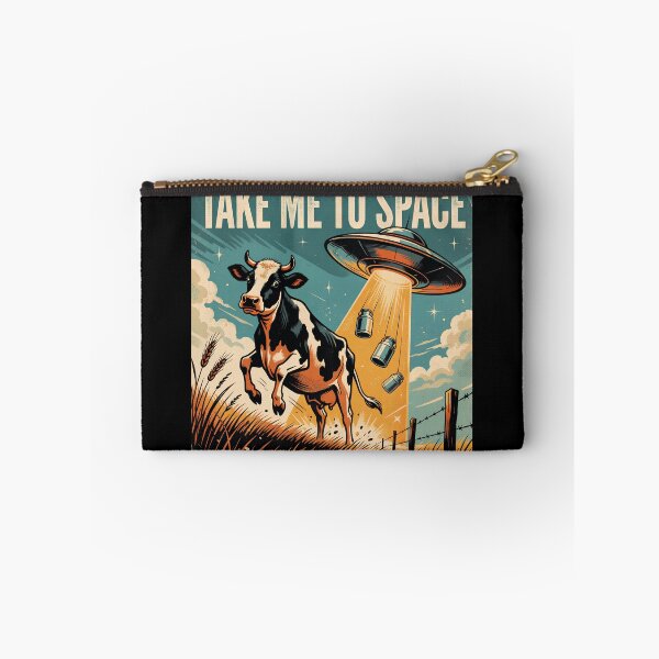 Item preview, Take Me to Space Funny Cow UFO Vintage Alien Farm  designed and sold by Zizo-DR44.