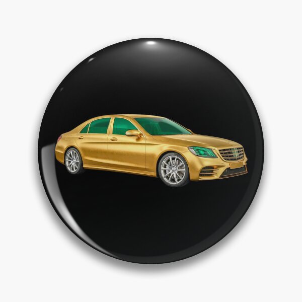 Item preview, Gold Mercedes Benz emerald glass car designed and sold by C3R0.
