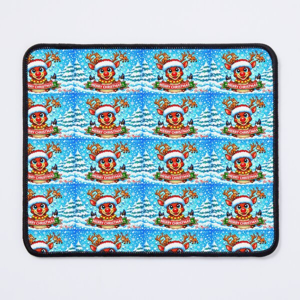 Item preview, Jolly Reindeer Christmas Cartoon – Whimsical Winter Wonderland Art by Geri Myszenski designed and sold by The Art Queen Of Michigan .