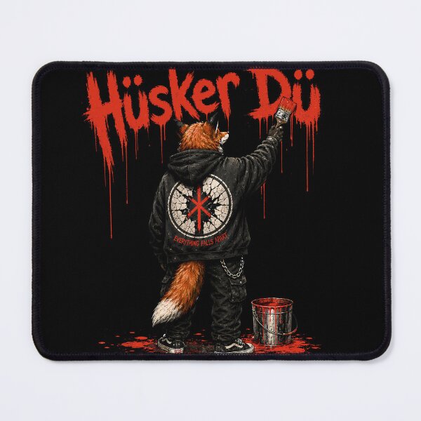 Item preview, Husker Du Punk Rock Fox Mascot Art designed and sold by ZHISUART.