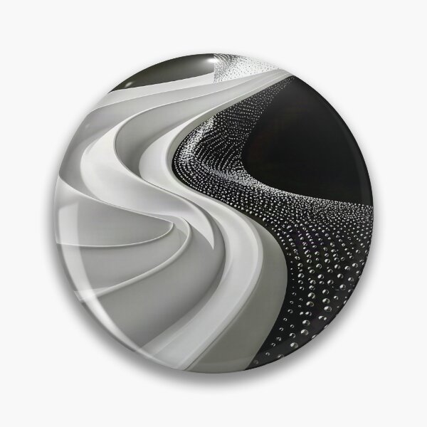 Item preview, Abstract Metallic Path in Black and White  designed and sold by Vicky Brago-Mitchell®.
