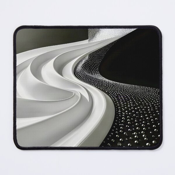 Item preview, Abstract Metallic Path in Black and White designed and sold by Vicky Brago-Mitchell®.