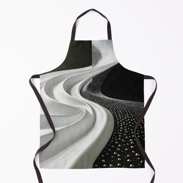 Item preview, Abstract Metallic Path in Black and White designed and sold by Vicky Brago-Mitchell®.
