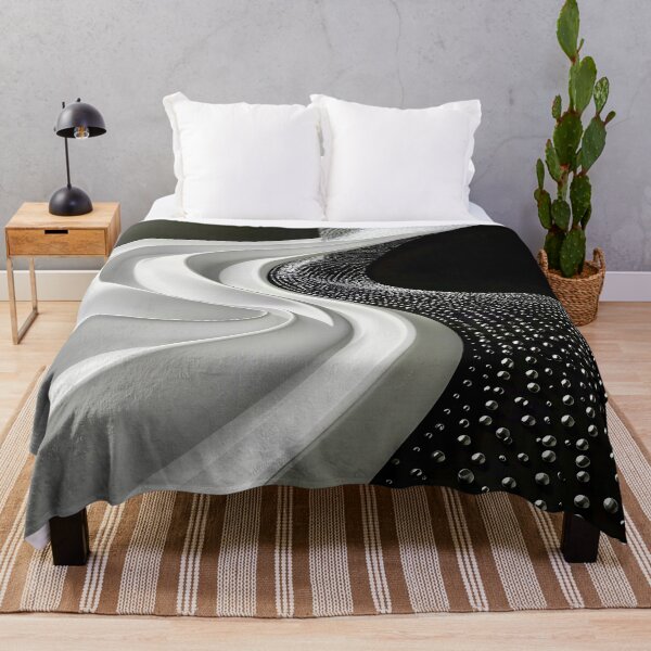 Item preview, Abstract Metallic Path in Black and White designed and sold by Vicky Brago-Mitchell®.
