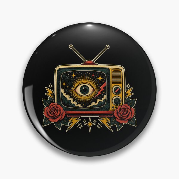 Item preview, Culture Retro TV All Seeing Eye Surreal Pop Culture designed and sold by Uglyandcute.