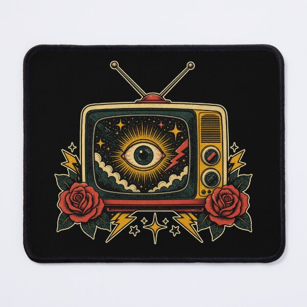 Item preview, Culture Retro TV All Seeing Eye Surreal Pop Culture designed and sold by Uglyandcute.