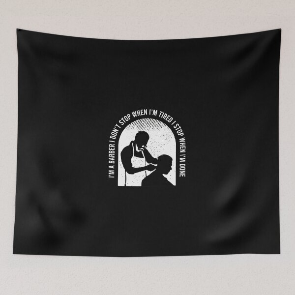 Item preview, Barber Don't Stop Tired Done Quote Silhouette designed and sold by ohVimaPs.