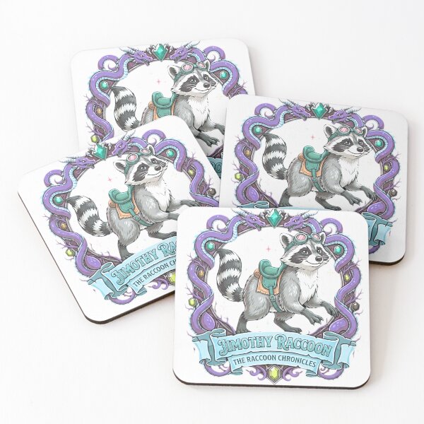 Item preview, Jimothy Raccoon in Dragon Crest Frame Illustration designed and sold by blacK1982White.