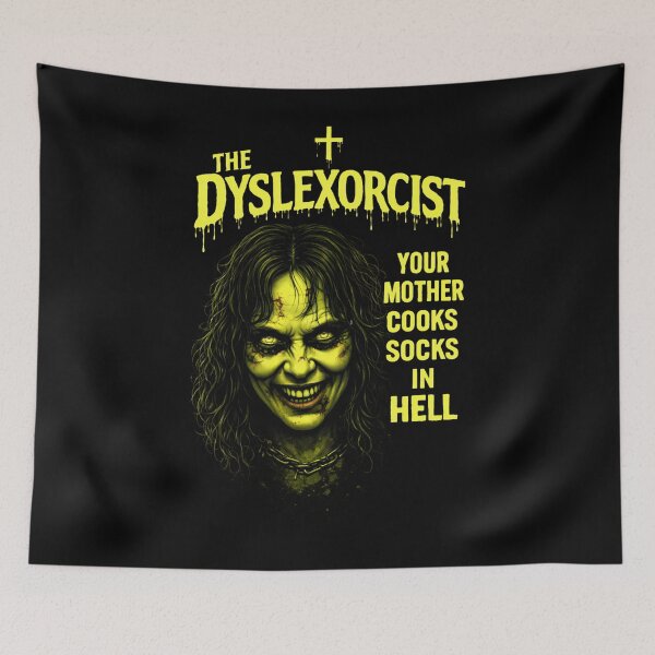 Item preview, the dyslexorcist (parody of the exorcist) designed and sold by CarlMarion8.