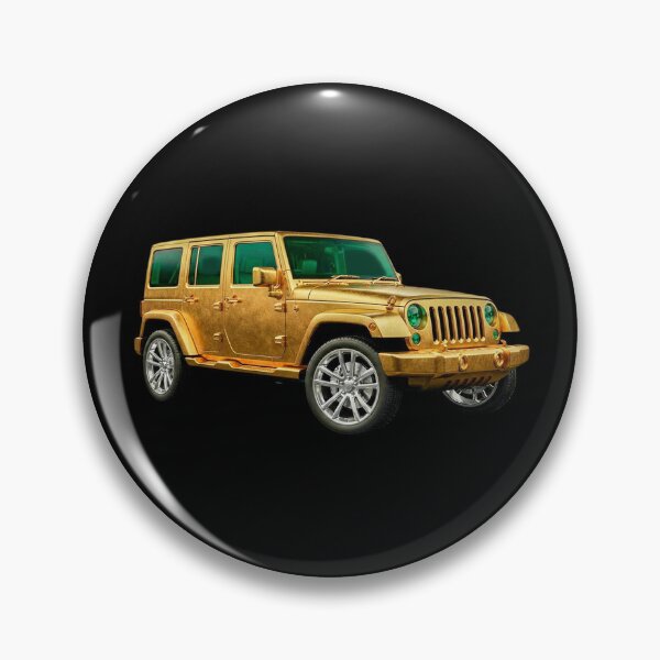Item preview, Gold Jeep emerald glass car 4x4 designed and sold by C3R0.