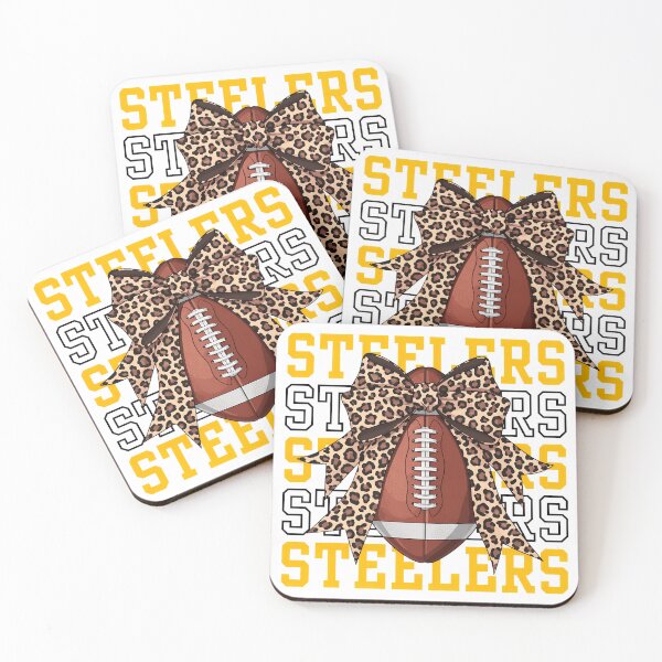 Item preview, Steelers Leopard Bow Football Black Gold Graphic designed and sold by KurtKrueg88967.