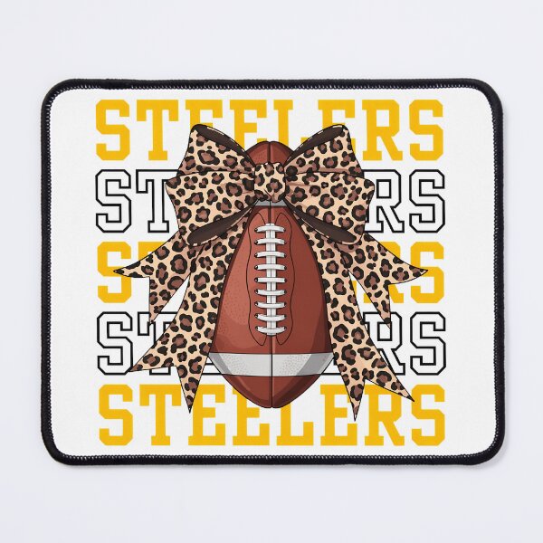 Item preview, Steelers Leopard Bow Football Black Gold Graphic designed and sold by KurtKrueg88967.