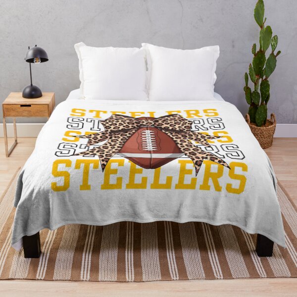 Item preview, Steelers Leopard Bow Football Black Gold Graphic designed and sold by KurtKrueg88967.