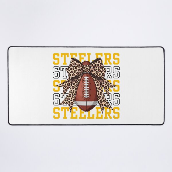 Item preview, Steelers Leopard Bow Football Black Gold Graphic designed and sold by KurtKrueg88967.