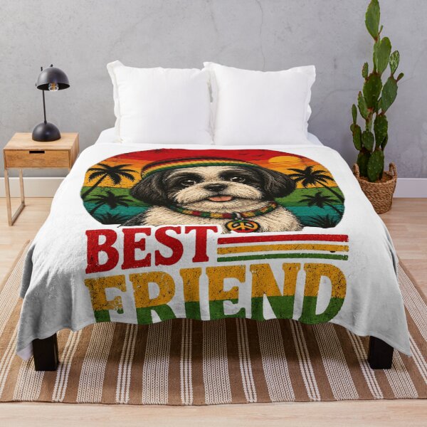 Item preview, Shih Tzu Best Friend Reggae Vibes – Cute Dog Lover Design designed and sold by ADCreativeprint.