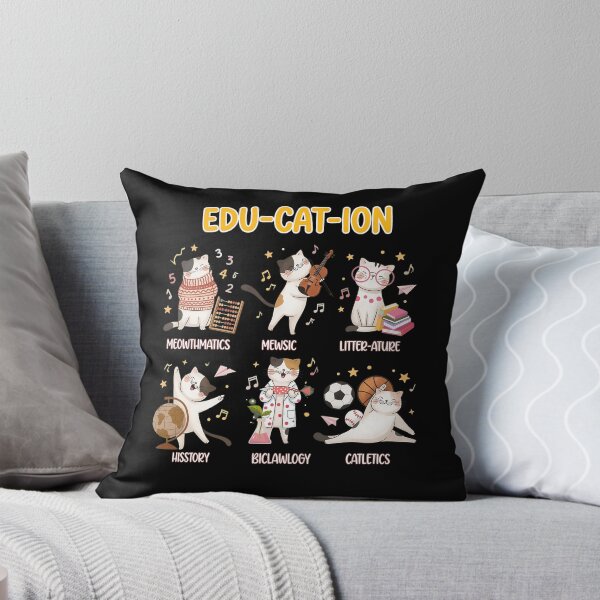 Item preview, EDU-CAT-ION Funny Cat School Subjects Puns  designed and sold by vavatamenmeld.