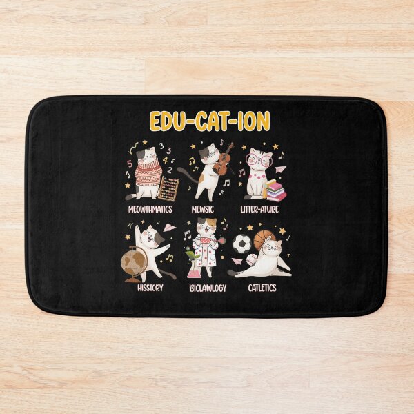 Item preview, EDU-CAT-ION Funny Cat School Subjects Puns designed and sold by vavatamenmeld.