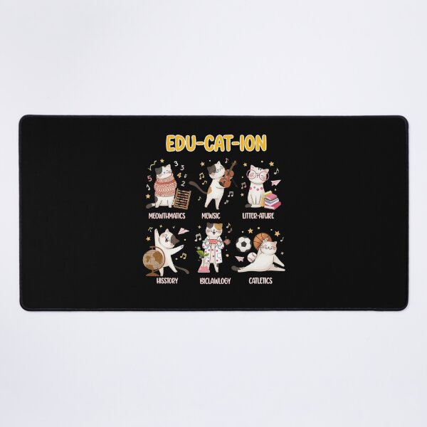 Item preview, EDU-CAT-ION Funny Cat School Subjects Puns designed and sold by vavatamenmeld.