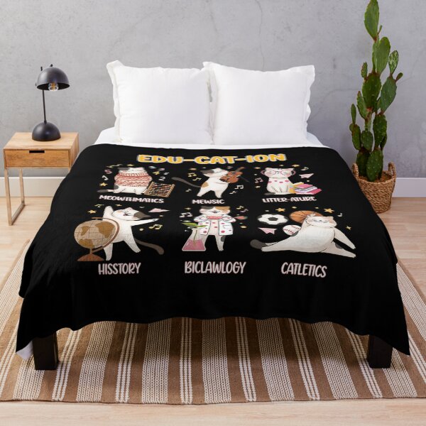 Item preview, EDU-CAT-ION Funny Cat School Subjects Puns designed and sold by vavatamenmeld.
