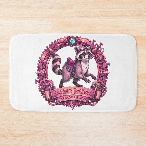 Item preview, Pink Steampunk Jimothy Raccoon Emblem Illustration designed and sold by blacK1982White.