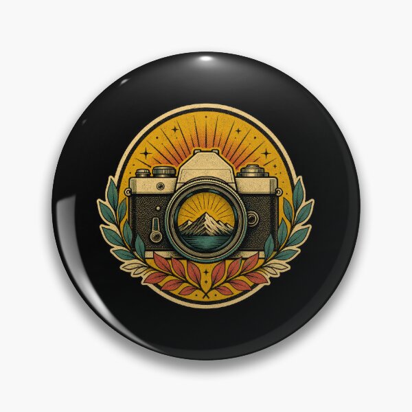 Item preview, Culture Vintage Camera Analog Film Photography Retro Badge designed and sold by Uglyandcute.