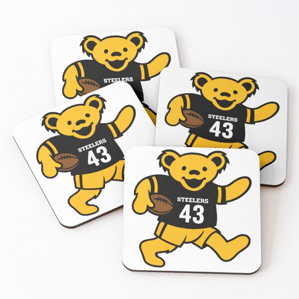 Item preview, Steelers 43 Dancing Football Bear Black Gold Graphic designed and sold by JuliaGall25934.