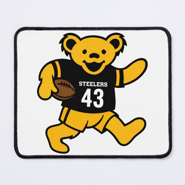 Item preview, Steelers 43 Dancing Football Bear Black Gold Graphic designed and sold by JuliaGall25934.